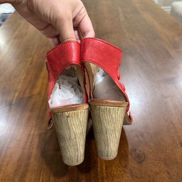 Miz Mooz Bella Leather Peep-Toe Heeled Sandals Size EU 42 - Picture 7 of 9